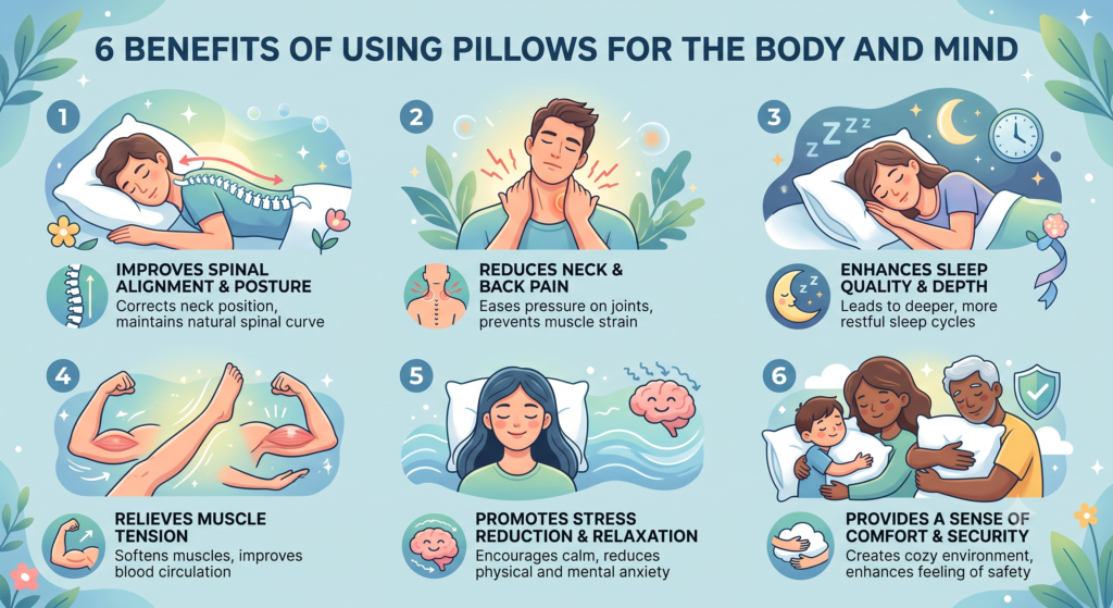 6 Benefits Of Using Pillows for the Body and Mind